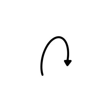 Arrow icon hand drawn isolated Stock Illustration