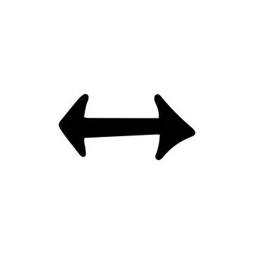 Arrow icon hand drawn isolated Stock Illustration