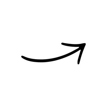 Arrow icon hand drawn isolated Stock Illustration