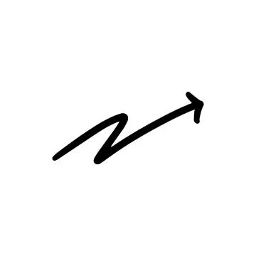 Arrow icon hand drawn isolated Stock Illustration