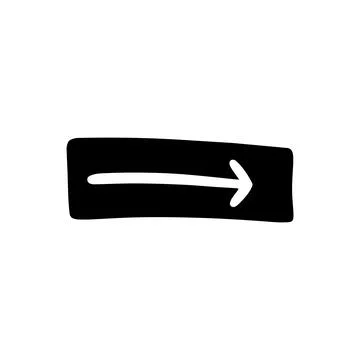 Arrow icon hand drawn isolated Stock Illustration