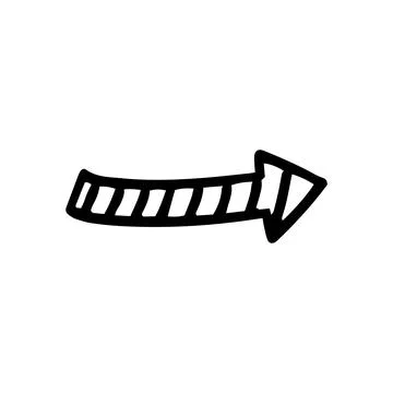 Arrow icon hand drawn isolated Stock Illustration