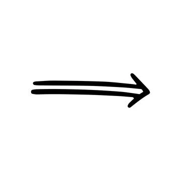 Arrow icon hand drawn isolated Stock Illustration