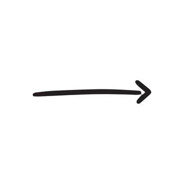 Arrow icon hand drawn isolated Stock Illustration