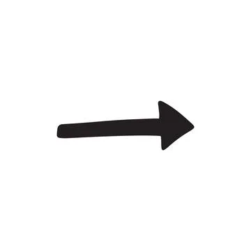 Arrow icon hand drawn isolated Stock Illustration