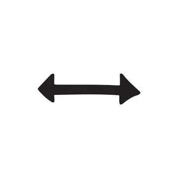 Arrow icon hand drawn isolated Stock Illustration