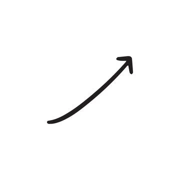 Arrow icon hand drawn isolated Stock Illustration
