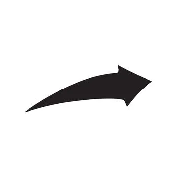 Arrow icon hand drawn isolated Stock Illustration