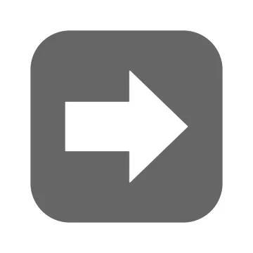 Arrow icon, isolated. Flat design. Illustrazione stock