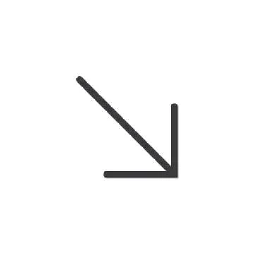 Arrow Icon. isolated perfect pixel with flat style in white background for UI Stock Illustration