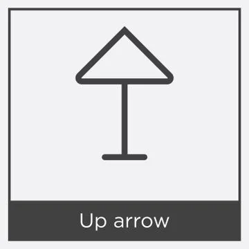 Up arrow icon isolated on white background Illustrazione stock gratuita