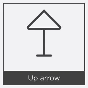 Up arrow icon isolated on white background Free Stock Illustration