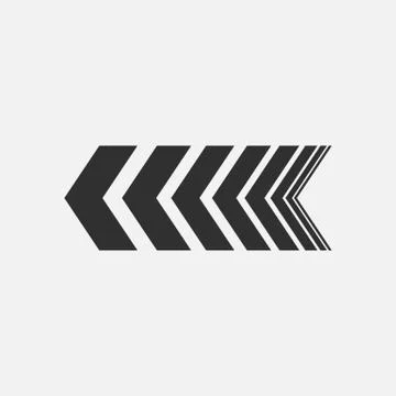 Arrow icon isolated on white background. Vector illustration. Eps Illustrazione stock