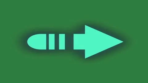 Arrow icon on the letter d in middle an pointing to left figure Stock Footage 335978404