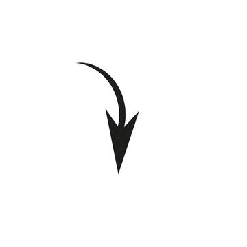 Arrow icon logo black vector Stock Illustration