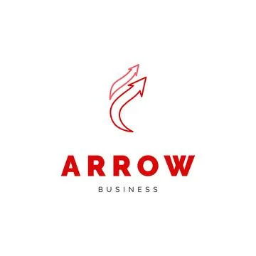 Arrow Icon Logo Design Template Stock Illustration
