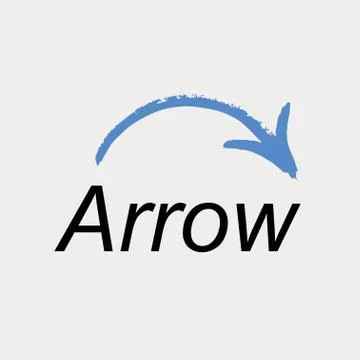 Arrow icon logo. Vector emblem Stock Illustration