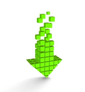 Arrow icon made of cubes Stock Illustration