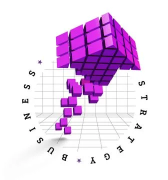 Arrow icon made of cubes Stock Illustration
