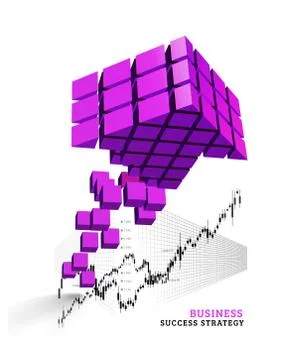 Arrow icon made of cubes Illustrazione stock