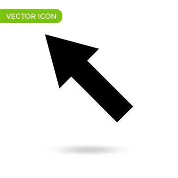 Arrow up icon. minimal and creative icon isolated on white background. vector Stock Illustration