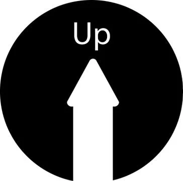 Arrow icon pointing up. Flat image Illustrazione stock