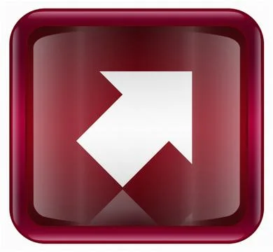 Arrow icon red, isolated on white background Stock Illustration
