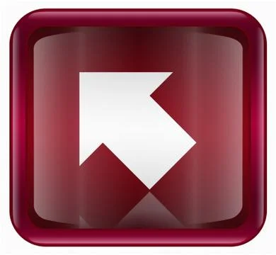 Arrow icon red, isolated on white background Stock-Illustration
