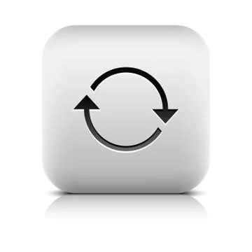 Arrow icon refresh, reload, rotation, reset sign Illustrazione stock