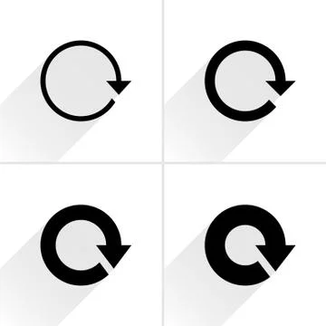 Arrow icon refresh, rotation, reset, repeat sign 스톡 일러스트