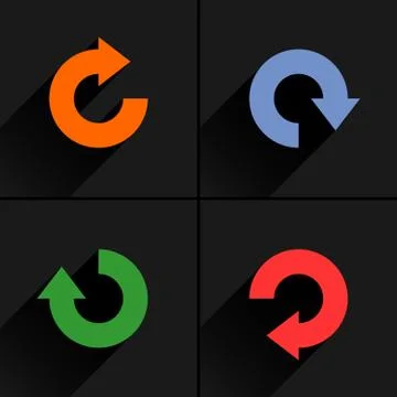 Arrow icon refresh, rotation, reset, repeat sign Stock Illustration