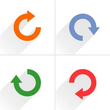 Arrow icon refresh, rotation, reset, repeat sign Stock Illustration