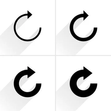 Arrow icon reset, repeat, reload, rotation sign Stock Illustration