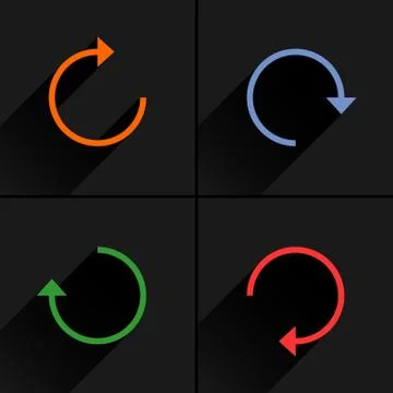 Arrow icon rotation, reset, repeat, reload sign イラスト素材