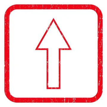 Arrow Up Icon Rubber Stamp Stock Illustration