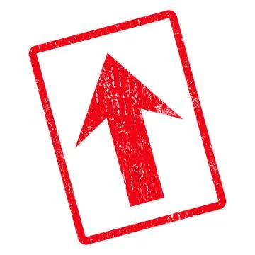 Arrow Up Icon Rubber Stamp Stock Illustration
