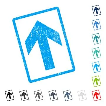 Arrow Up Icon Rubber Watermark Stock Illustration