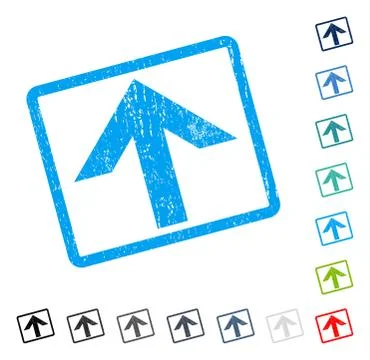 Arrow Up Icon Rubber Watermark Stock Illustration