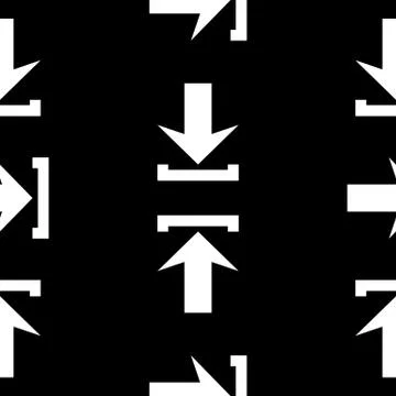 Arrow icon seamless pattern Stock Illustration