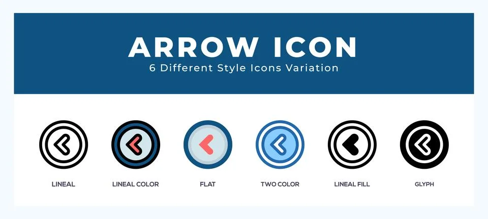 Arrow icon set. Design elements for logo Stock Illustration