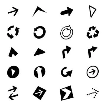 Arrow icon set Stock Illustration