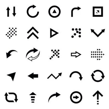 Arrow icon set Stock Illustration