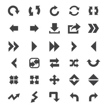Arrow icon set Stock Illustration