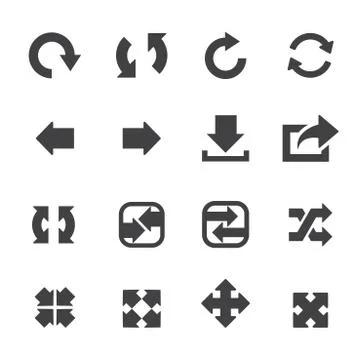 Arrow icon set Stock Illustration
