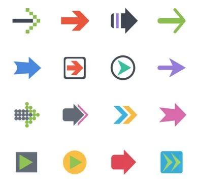 Arrow icon set Stock Illustration