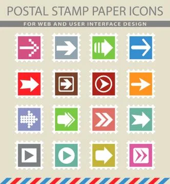 Arrow icon set Stock Illustration
