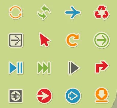 Arrow icon set Stock Illustration