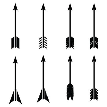 Arrow icon set Stock Illustration