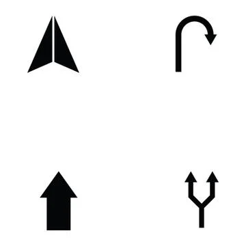 Arrow icon set Illustrazione stock