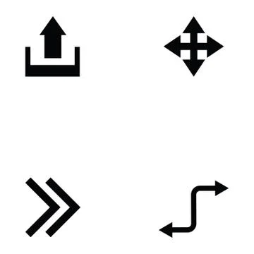 Arrow icon set Stock Illustration